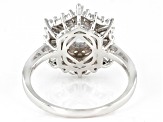 White Cubic Zirconia Rhodium Over Sterling Silver Ring 3.50ctw