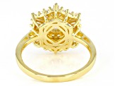 White Cubic Zirconia 18k Yellow Gold Over Sterling Silver Ring 3.50ctw