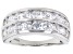 White Cubic Zirconia Platinum Over Sterling Silver Ring 3.30ctw