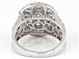 White Cubic Zirconia Rhodium Over Sterling Silver Ring 6.20ctw