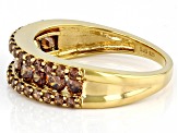 Mocha Cubic Zirconia 18k Yellow Gold Over Sterling Silver Ring 1.65ctw