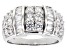 White Cubic Zirconia Platinum Over Sterling Silver Ring 2.90ctw
