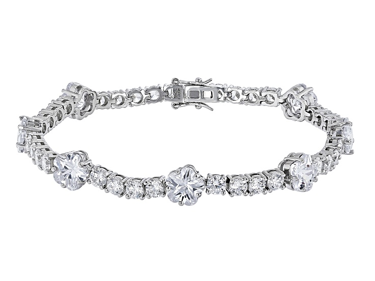 Silver Diamond-Cut Star Herringbone Bracelet – Bijou Jewellery