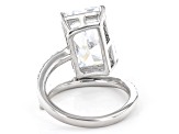 White Cubic Zirconia Platinum Over Sterling Silver Ring 12.80ctw