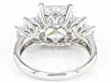 White Cubic Zirconia Platinum Over Sterling Silver Ring 7.40ctw