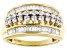 White Cubic Zirconia 18k Yellow Gold Over Sterling Silver Ring 1.35ctw