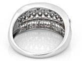 White Cubic Zirconia Platinum Over Sterling Silver Ring 1.35ctw