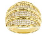 White Cubic Zirconia 18k Yellow Gold Over Sterling Silver Ring 1.94ctw