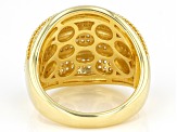 White Cubic Zirconia 18k Yellow Gold Over Sterling Silver Ring 1.94ctw