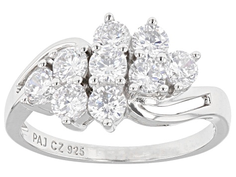 White Cubic Zirconia Platinum Over Sterling Silver Ring 2.39ctw - BJH806A - Vimarsana News