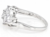 White Cubic Zirconia Platinum Over Sterling Silver Ring 2.39ctw