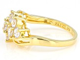 White Cubic Zirconia 18k Yellow Gold Over Sterling Silver Ring 2.39ctw