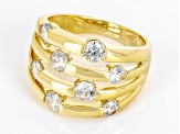 White Cubic Zirconia 18k Yellow Gold Over Sterling Silver Ring 2.68ctw