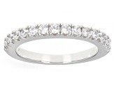 White Cubic Zirconia Rhodium Over Sterling Silver Ring With Band 6.41ctw