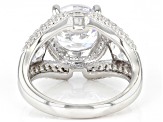 White Cubic Zirconia Rhodium Over Sterling Silver Ring 9.48ctw