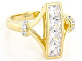 White Cubic Zirconia 18k Yellow Gold Over Sterling Silver Ring 2.33ctw