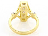 White Cubic Zirconia 18k Yellow Gold Over Sterling Silver Ring 2.33ctw