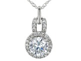 White Cubic Zirconia Rhodium Over Sterling Silver Pendant With Chain 3.90ctw