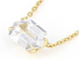 White Cubic Zirconia 18k Yellow Gold Over Sterling Silver Necklace 3.54ctw