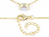 White Cubic Zirconia 18k Yellow Gold Over Sterling Silver Necklace 3.54ctw