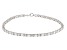 White Cubic Zirconia Rhodium Over Sterling Silver Anklet 12.48ctw