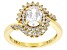 White Cubic Zirconia 18k Yellow Gold Over Sterling Silver Ring 2.97ctw