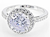 White Cubic Zirconia Rhodium Over Sterling Silver Ring 5.64ctw
