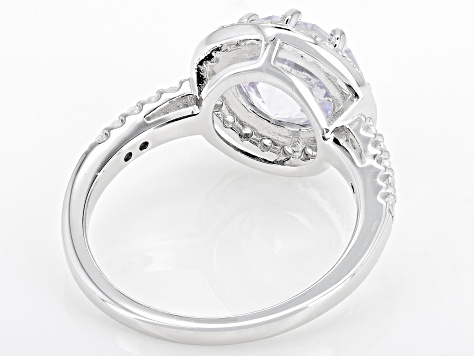 White Cubic Zirconia Rhodium Over Sterling Silver Ring 5.64ctw