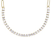 White Cubic Zirconia 18k Yellow Gold Over Sterling Silver Paperclip Necklace 7.96ctw