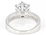 White Cubic Zirconia Rhodium Over Sterling Silver Ring 5.54ctw