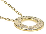 White Cubic Zirconia 18k Yellow Gold Over Sterling Silver Paper Clip Chain Necklace 1.17ctw