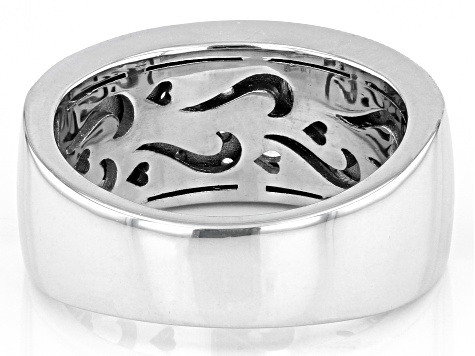 White Cubic Zirconia Platinum Over Sterling Silver Ring 0.74ctw