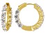 White Cubic Zirconia 18K Yellow Gold Over Sterling Silver Hoops 8.91ctw