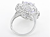 White Cubic Zirconia Platinum Over Sterling Silver Ring 16.65ctw