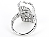White Cubic Zirconia Rhodium Over Sterling Silver Ring 5.35ctw