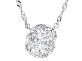 White Cubic Zirconia Platinum Over Sterling Silver Necklace 6.71ctw