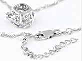 White Cubic Zirconia Platinum Over Sterling Silver Necklace 6.71ctw