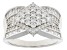 White Cubic Zirconia Platinum Over Sterling Silver Ring 3.08ctw
