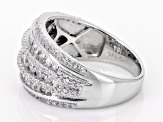 White Cubic Zirconia Rhodium Over Sterling Silver Ring 2.64ctw