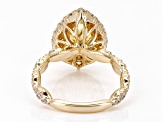 Canary And White Cubic Zirconia 18k Yellow Gold Over Sterling Silver Ring 8.25ctw