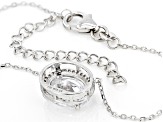 White Cubic Zirconia Rhodium Over Sterling Silver Necklace 6.83ctw