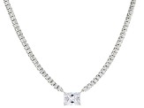 White Cubic Zirconia Rhodium Over Sterling Silver Necklace 9.06ctw