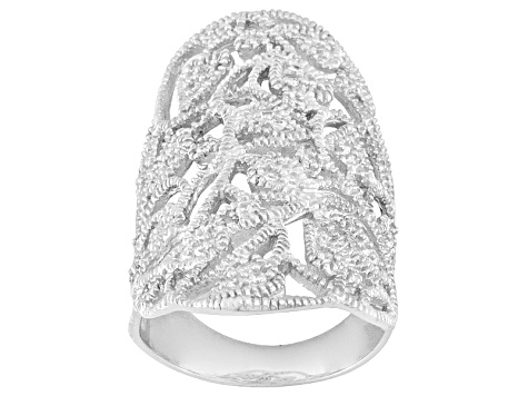 White Cubic Zirconia Sterling Silver Ring 1.07ctw
