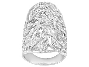 White Cubic Zirconia Sterling Silver Ring 1.07ctw