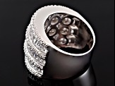 White Cubic Zirconia Rhodium Over Sterling Silver Ring 7.35ctw