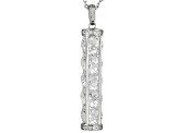 Cubic Zirconia Rhodium Over Sterling Silver Pendant With Chain 17.87ctw