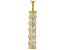 White Cubic Zirconia 18k Yellow Gold Over Sterling Silver Pendant With Chain 17.87ctw