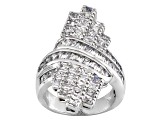 Cubic Zirconia Silver Ring 5.87ctw