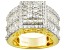 Cubic Zirconia 18k Yellow Gold Over Silver Ring 5.72ctw