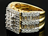 Cubic Zirconia 18k Yellow Gold Over Silver Ring 5.72ctw